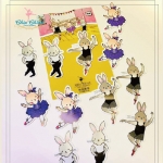 ｛小兔學跳舞｝造型貼紙包